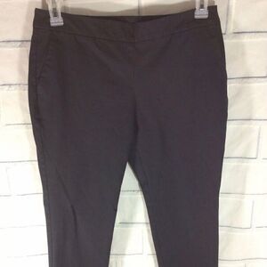 womens EILEEN FISHER black side zip pants sz small inseam 27" cropped